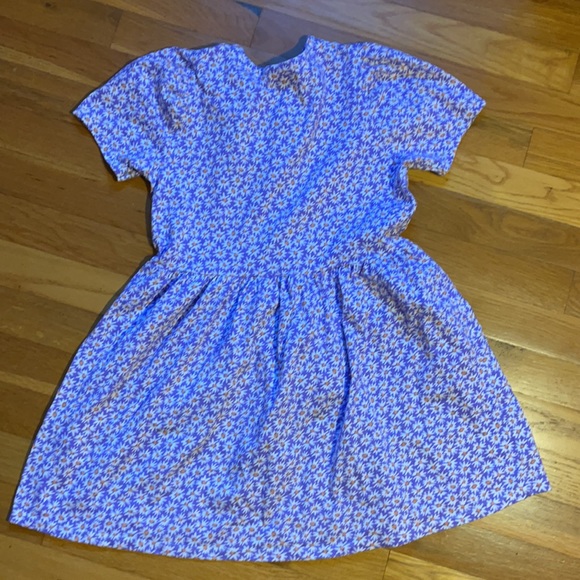 Vintage Girls Short Sleeve Purple Floral Dress - Picture 4 of 4